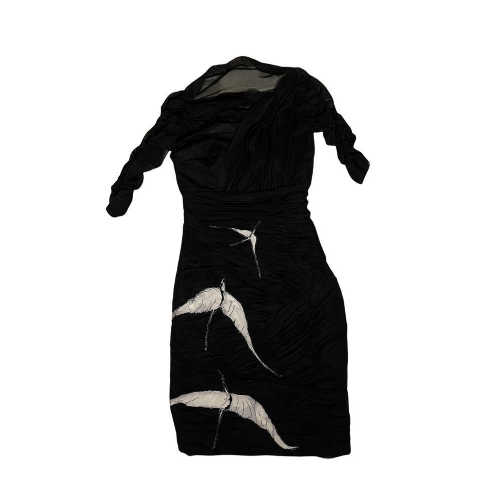 Foley + Corinna black Tulle Dress fitted - Picture 10 of 12
